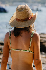 Castaway Raffia Cowboy - Natural/Orange