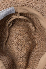 Marjo - Raffia Cowboy Fedora - Mushroom