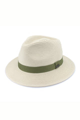 Pana-Mate Flexibraid® Fedora - Ivory/Olive
