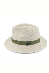 Pana-Mate Flexibraid® Fedora - Ivory/Olive