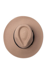 Fiona - Flexibraid® Wide Brim Fedora - Taupe