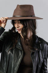 Meribel Felt Fedora - Chocolate