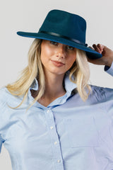 Meribel Felt Fedora - Teal
