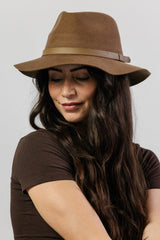Thredbo - Wool Felt Fedora - Chocolate