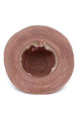 Chia - Raffia Cloche - Old Rose