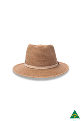 Florence Raffia Fedora - Old Rose