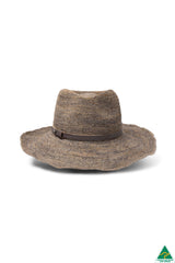 Cuba Raffia Wide Brim Trilby - Clay