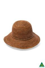 York - Raffia Cloche - Chocolate