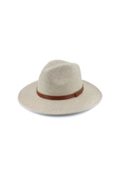 Bormio - Wool Felt Fedora - Mix Sand