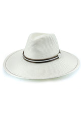St Tropez - Flexibraid® Wide Brim Fedora - Ivory