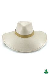 Carmen Wide Brim Flexibraid® Fedora - Ivory