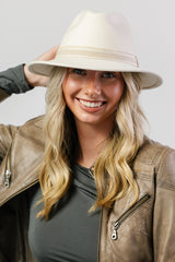 Hotham - Wool Felt Fedora - Ivory
