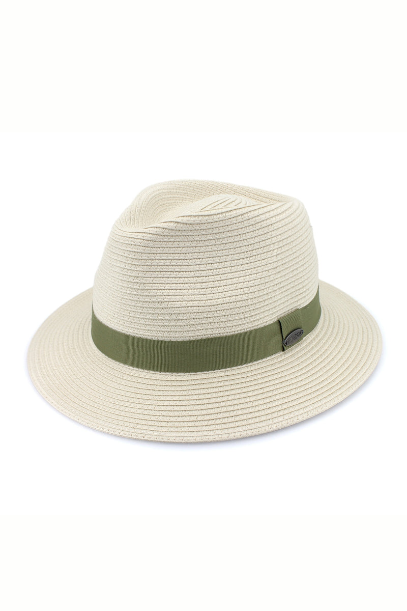 Pana-Mate Flexibraid® Fedora - Ivory/Olive