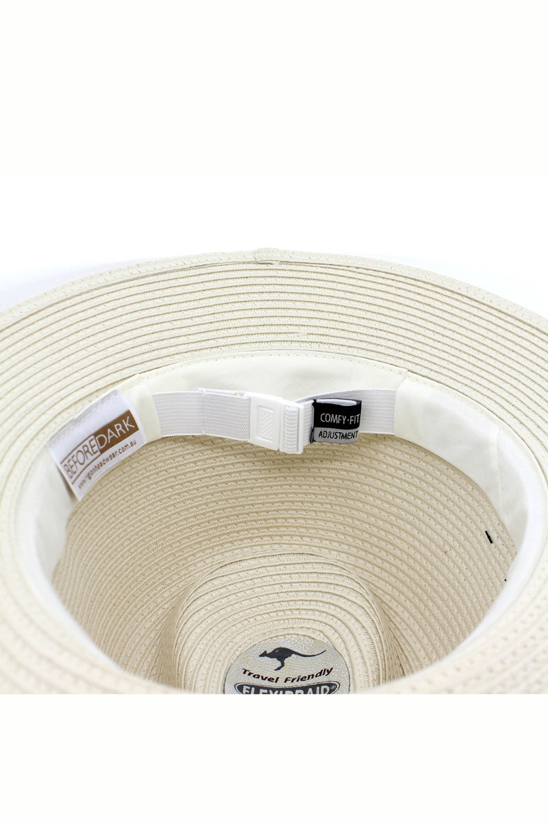 Pana-Mate Flexibraid® Fedora - Ivory/Olive