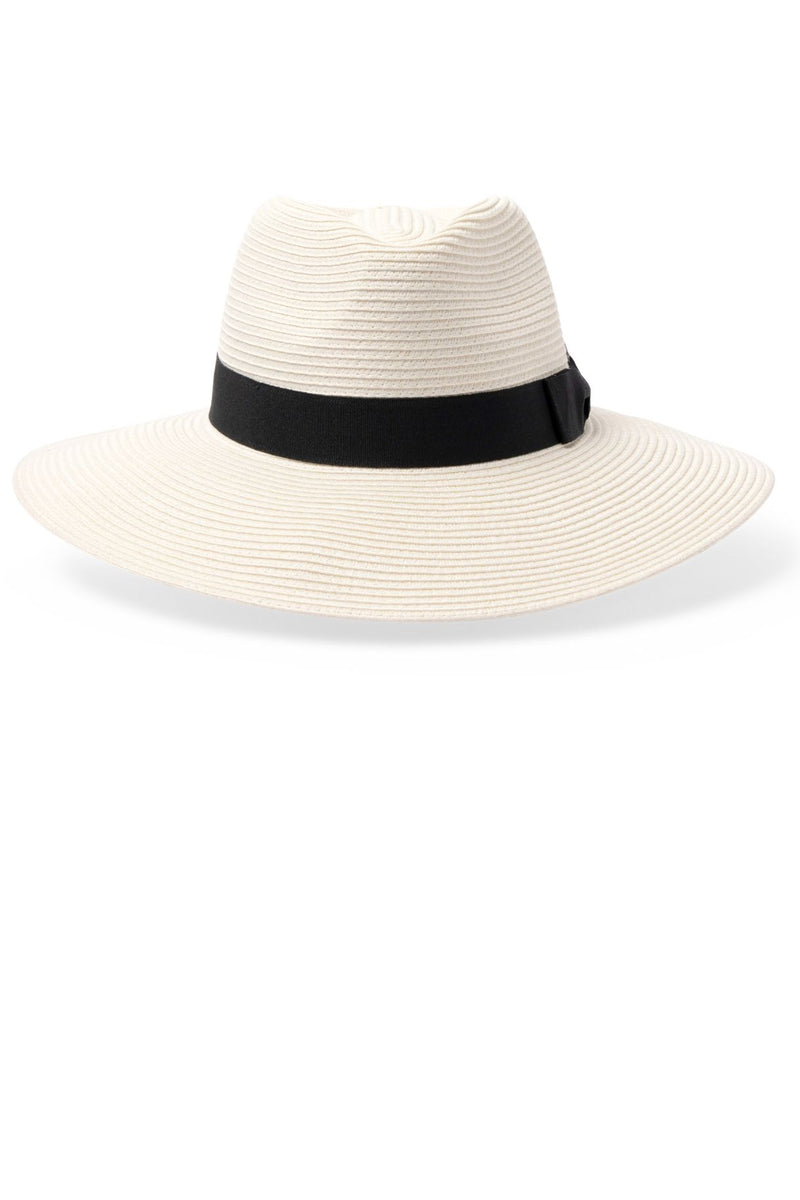 Fiona - Flexibraid® Wide Brim Fedora - Ivory