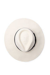 Fiona - Flexibraid® Wide Brim Fedora - Ivory