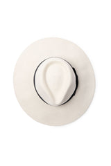 Fiona - Flexibraid® Wide Brim Fedora- Ivory/Black