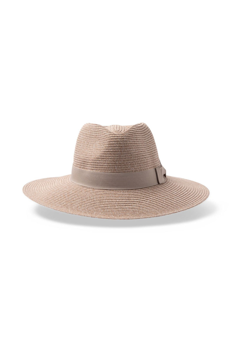 Fiona - Flexibraid® Wide Brim Fedora - Sandstone