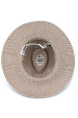 Fiona - Flexibraid® Wide Brim Fedora - Sandstone