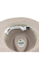 Fiona - Flexibraid® Wide Brim Fedora - Sandstone