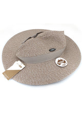 Fiona - Flexibraid® Wide Brim Fedora - Sandstone