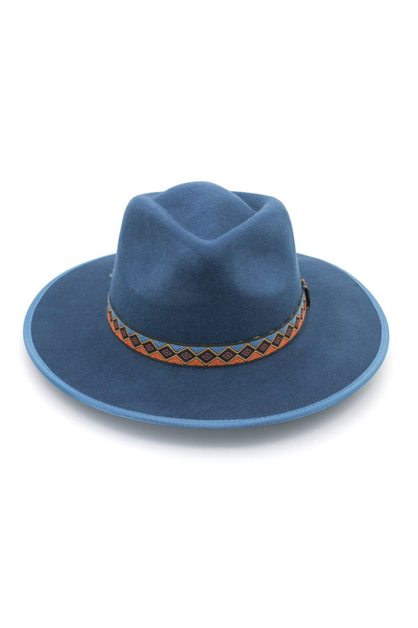 Montana - Wool Felt Fedora - Teal