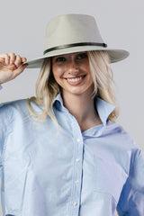 Meribel Felt Fedora - Stone