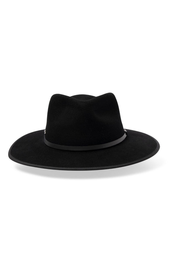 Meribel - Wool Felt Fedora - Black