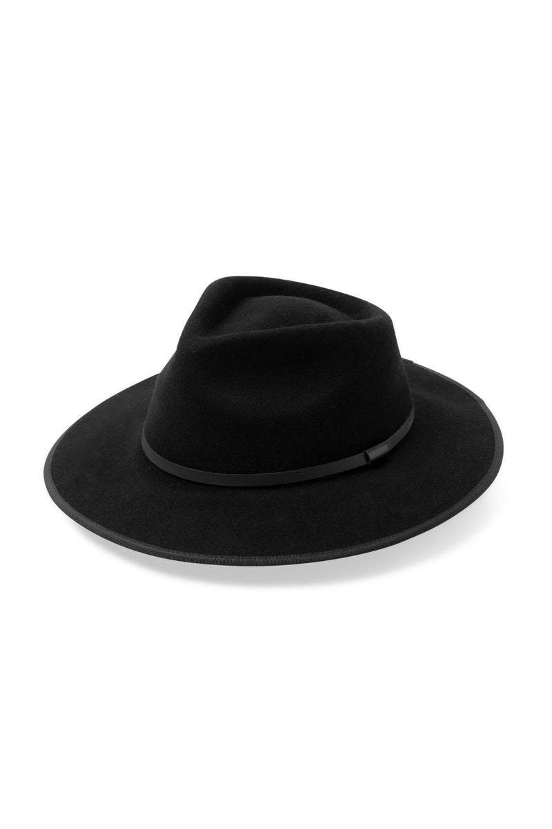 Meribel - Wool Felt Fedora - Black