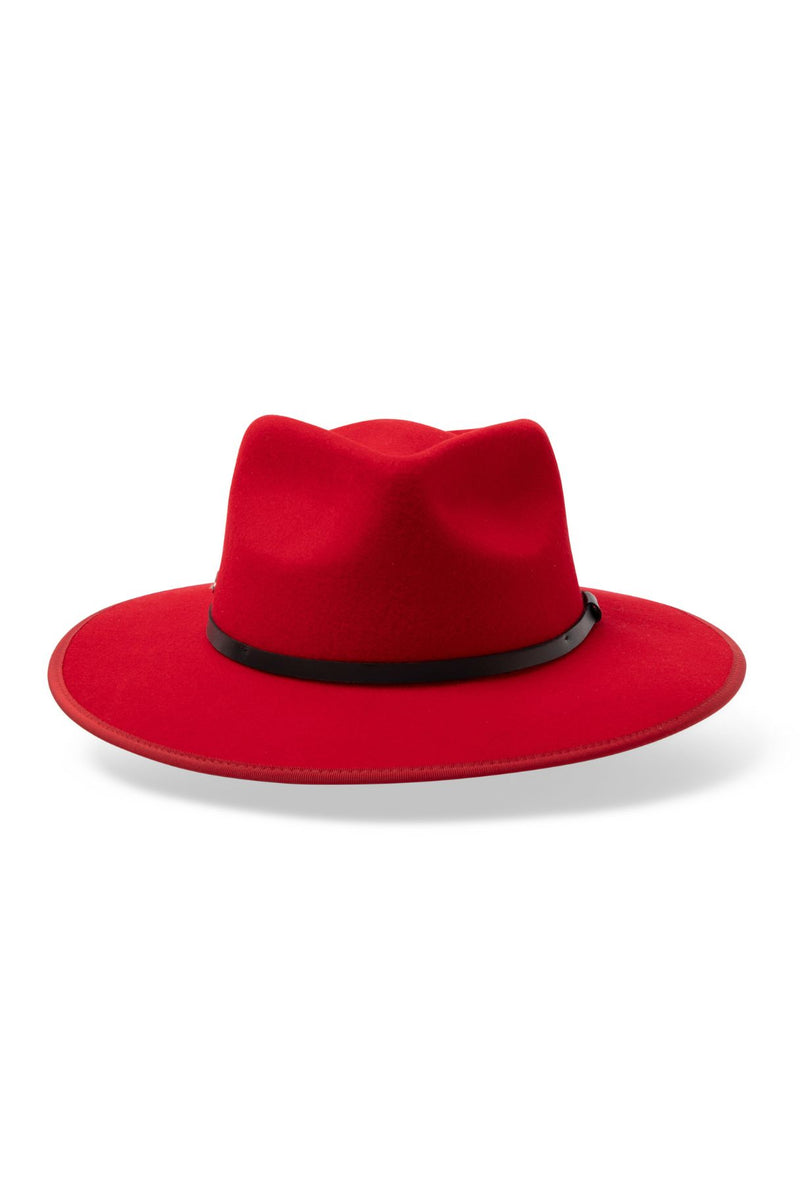 Meribel Wool Felt Fedora Red Tina M Copenhagen