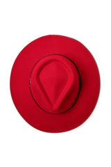 Meribel - Wool Felt Fedora - Red