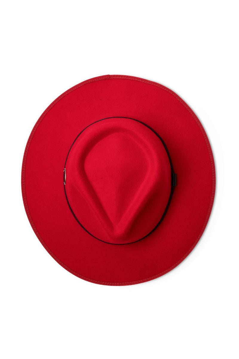 Meribel - Wool Felt Fedora - Red