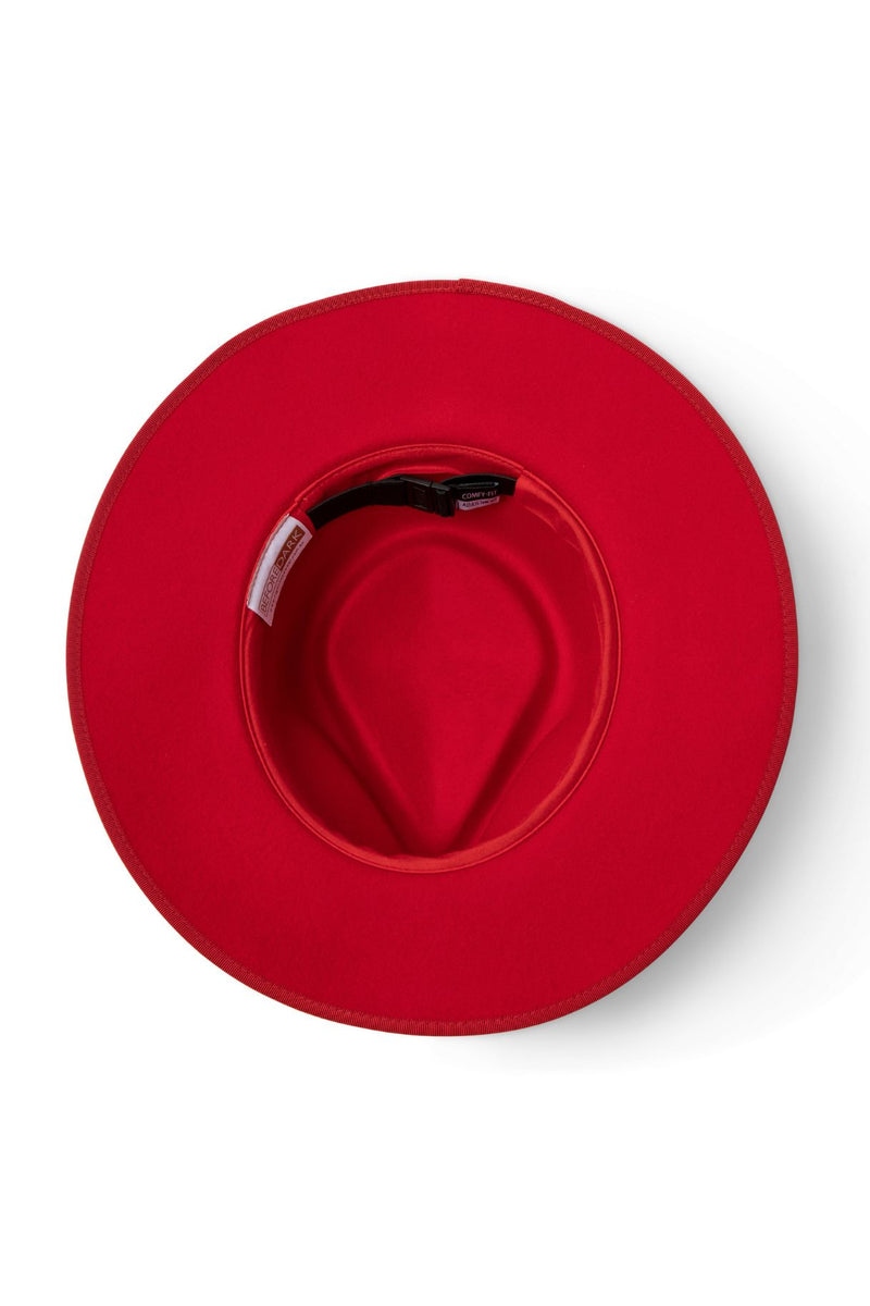 Meribel - Wool Felt Fedora - Red