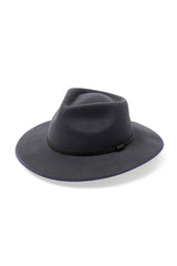 Meribel - Wool Felt Fedora - Slate Blue