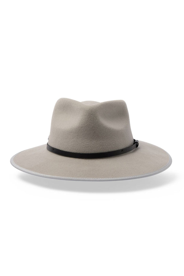 Meribel - Wool Felt Fedora - Stone