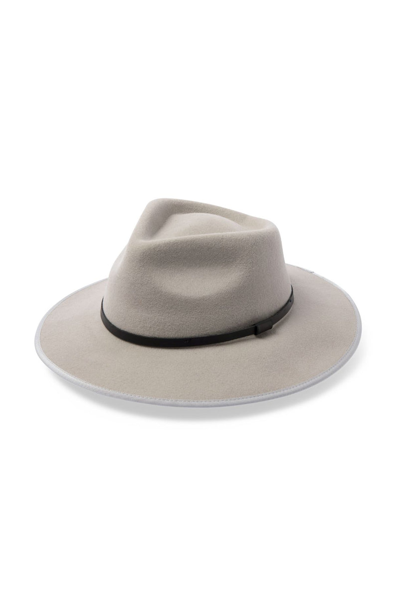 Meribel - Wool Felt Fedora - Stone