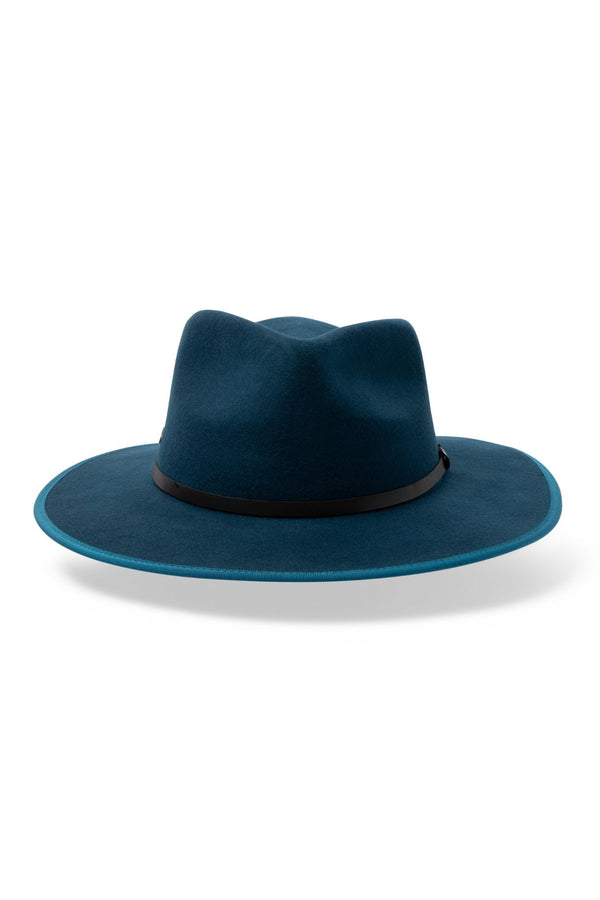 Meribel - Wool Felt Fedora - Teal