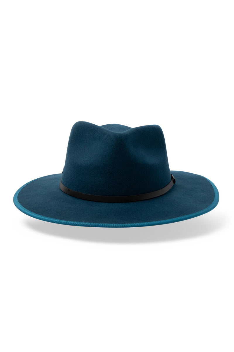 Meribel - Wool Felt Fedora - Teal