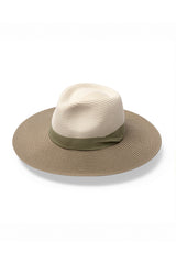 Kristina Flexibraid® Fedora - Mixed Ivory/Khaki