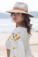 Kristina Flexibraid® Fedora - Mixed Camel/Camel