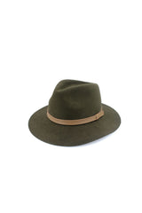 Thredbo - Wool Felt Fedora - Dark Khaki