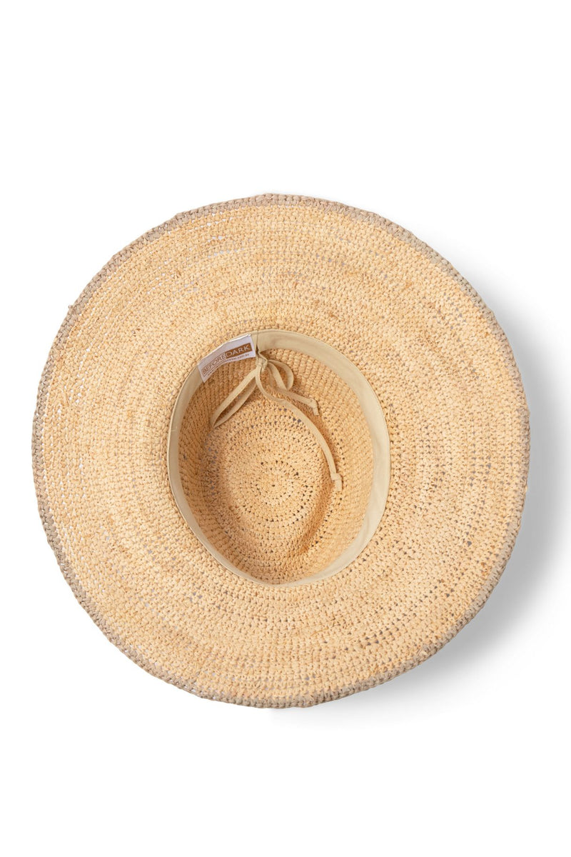 Barcelona - Wide Brim Raffia Fedora - Natural