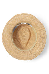 Christine - Raffia Fedora - Natural/Khaki