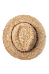 Christine - Raffia Fedora - Natural/Taupe