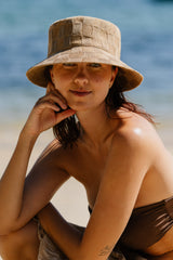 Paros Poly Knit Bucket - Light Brown