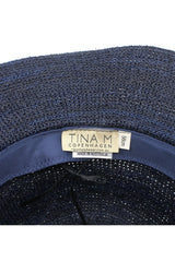 Chia - Raffia Cloche - Navy