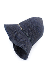 Chia - Raffia Cloche - Navy