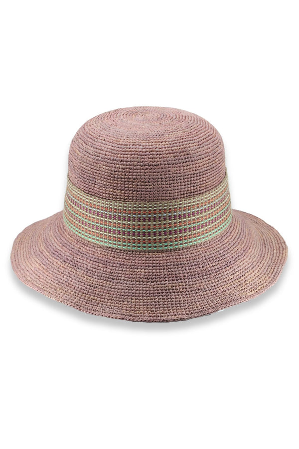 Chia - Raffia Cloche - Old Rose