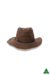 Kathleen Raffia Fedora - Chocolate