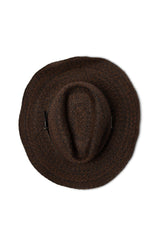 Kathleen - Raffia Fedora - Chocolate